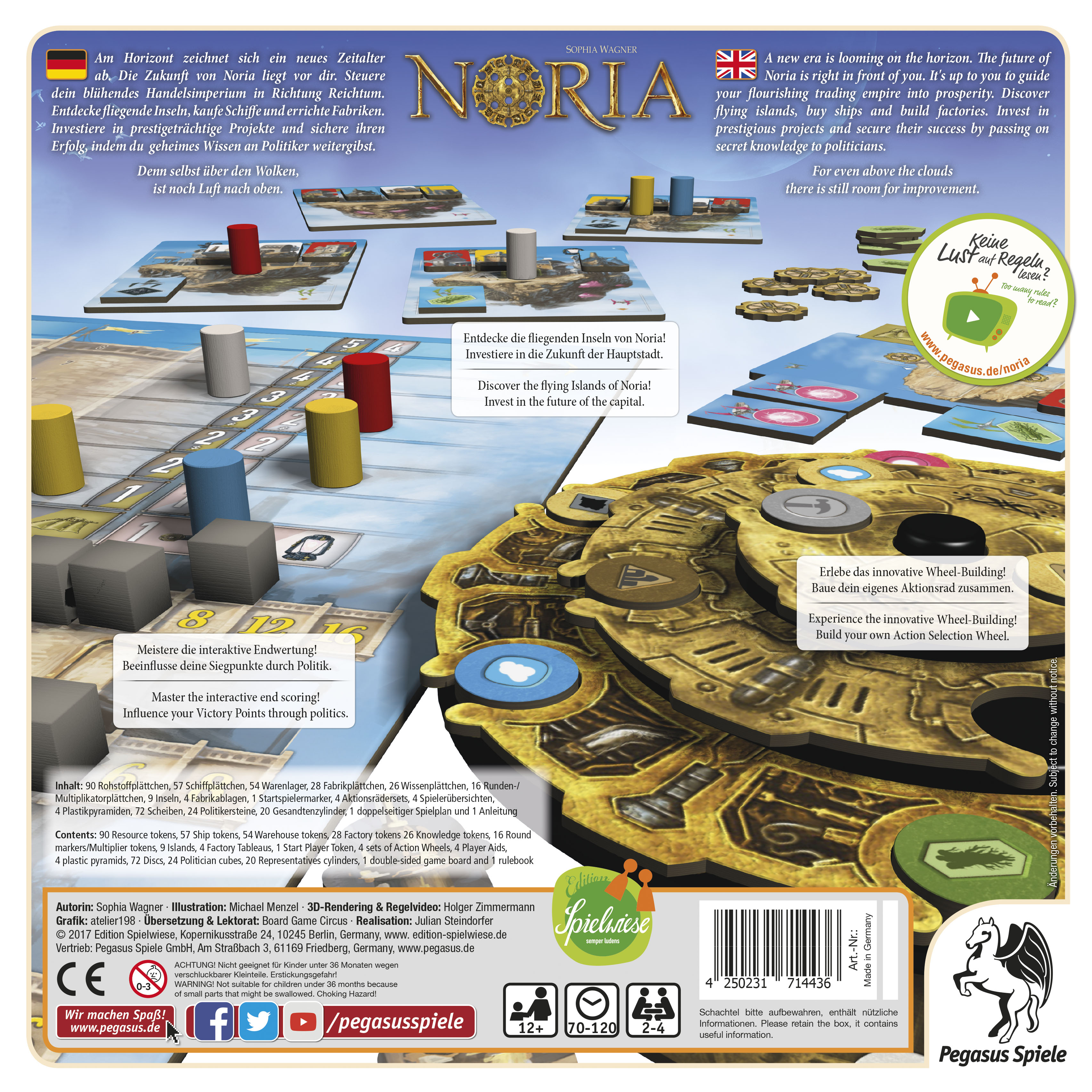 Noria von Edition Spielwiese erscheint bei Pegasus zur Spiel 2017