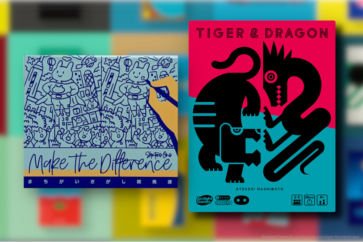 Oink Games veröffentlicht „Tiger & Dragon“ und deutsche Version von „Make the Difference“ 