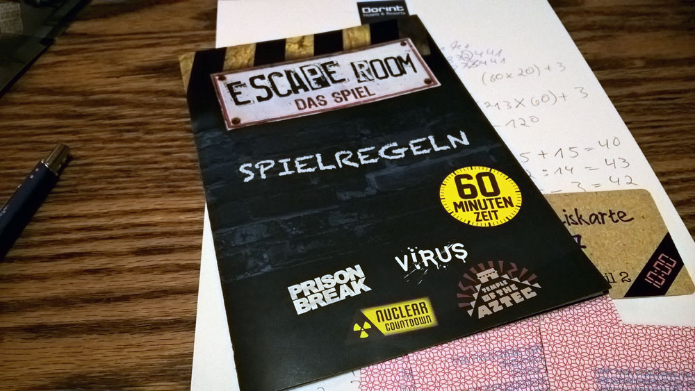 Escape Room - Das Spiel angespielt, Noris, Rezion, Spieletest
