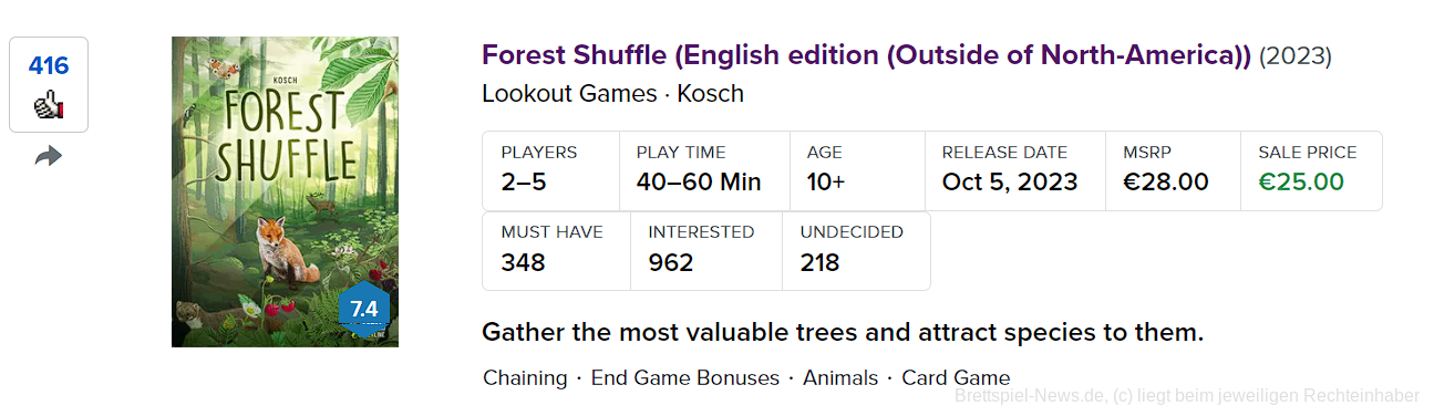 forest shuffle 