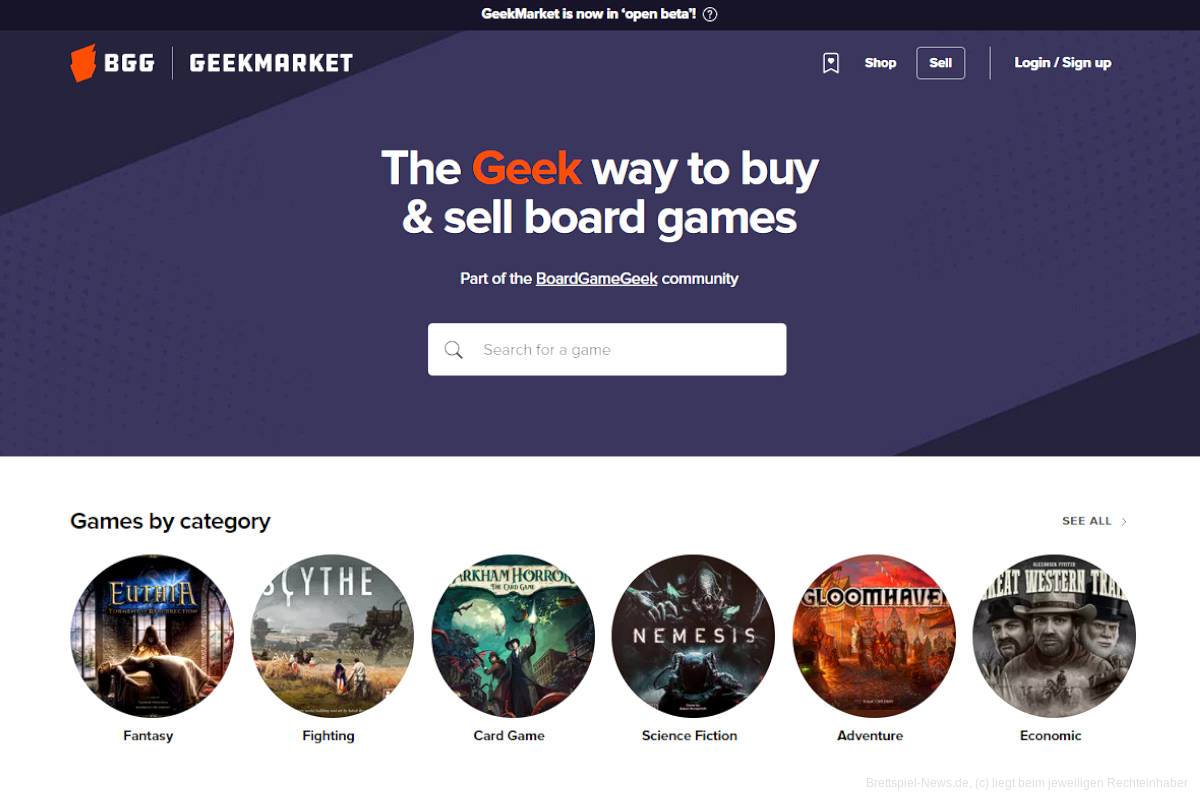 BoardGameGeek, GeekMarket