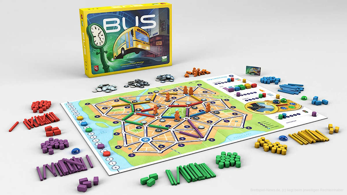 bus board game gameplay layout
